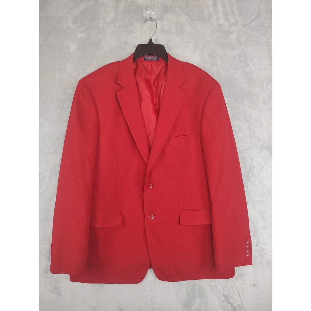 John Blair Men's Red Blazer Jacket 44